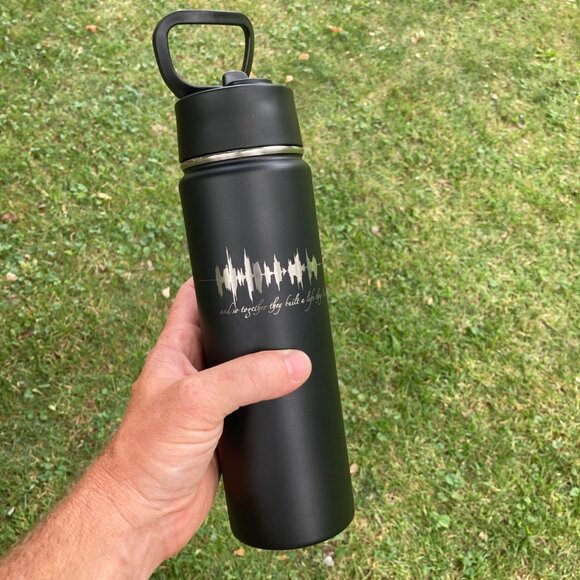And So Together They Built A Life They Loved Soundwave 22oz Water Bottle - Picture 5 of 13